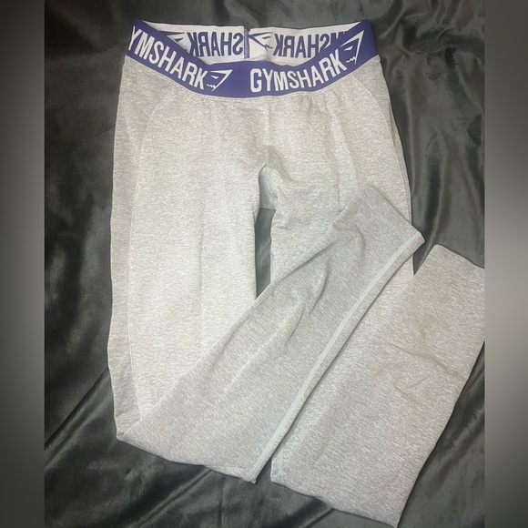 GYM SHARK Flex leggings - Light Grey Marl/Indigo - Picture 6 of 10
